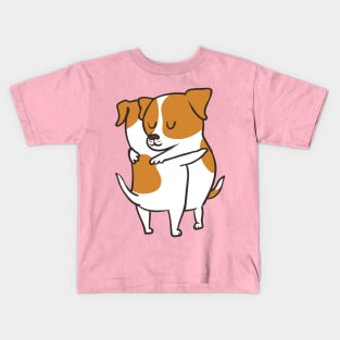 Jack Russell Terrier hugs Kids T-Shirt